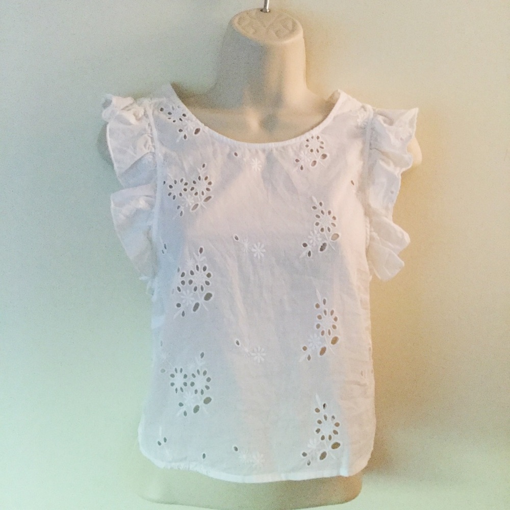 ZARA Trafaluc Collection Eyelet Crop Top Size M
